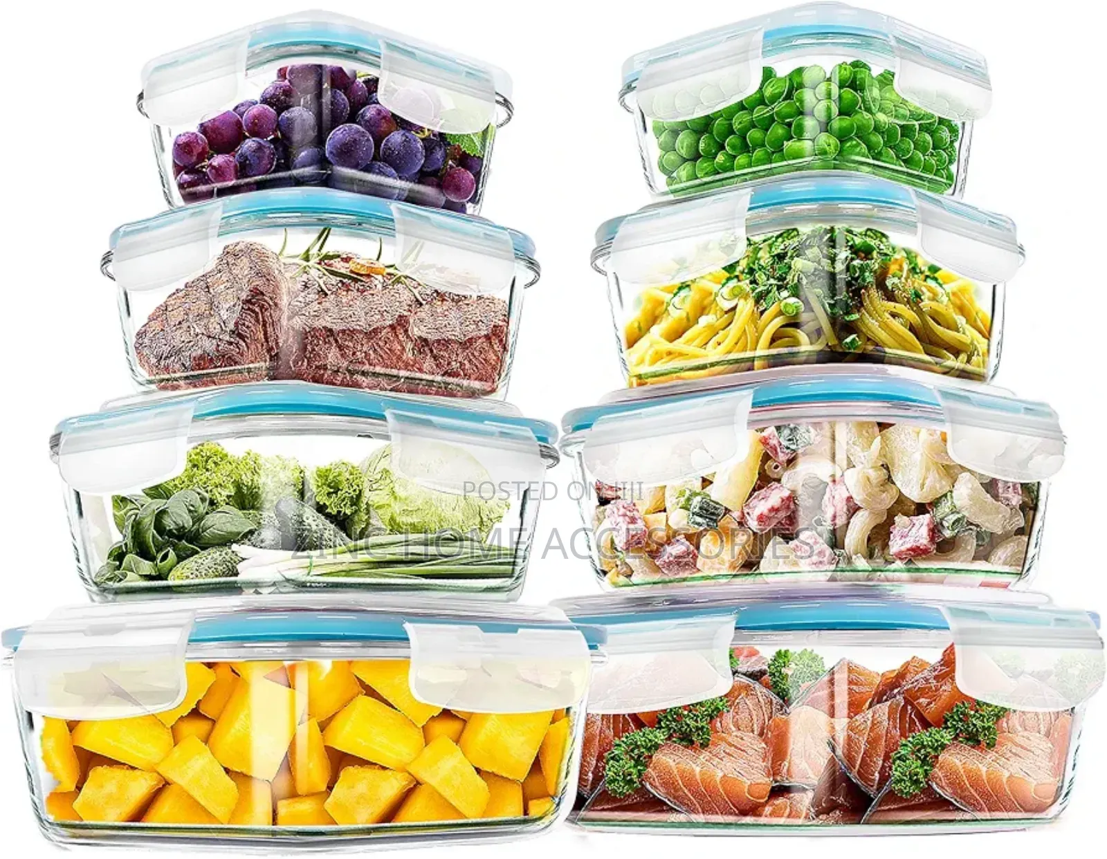 16pcs Glass Food Storage Container
