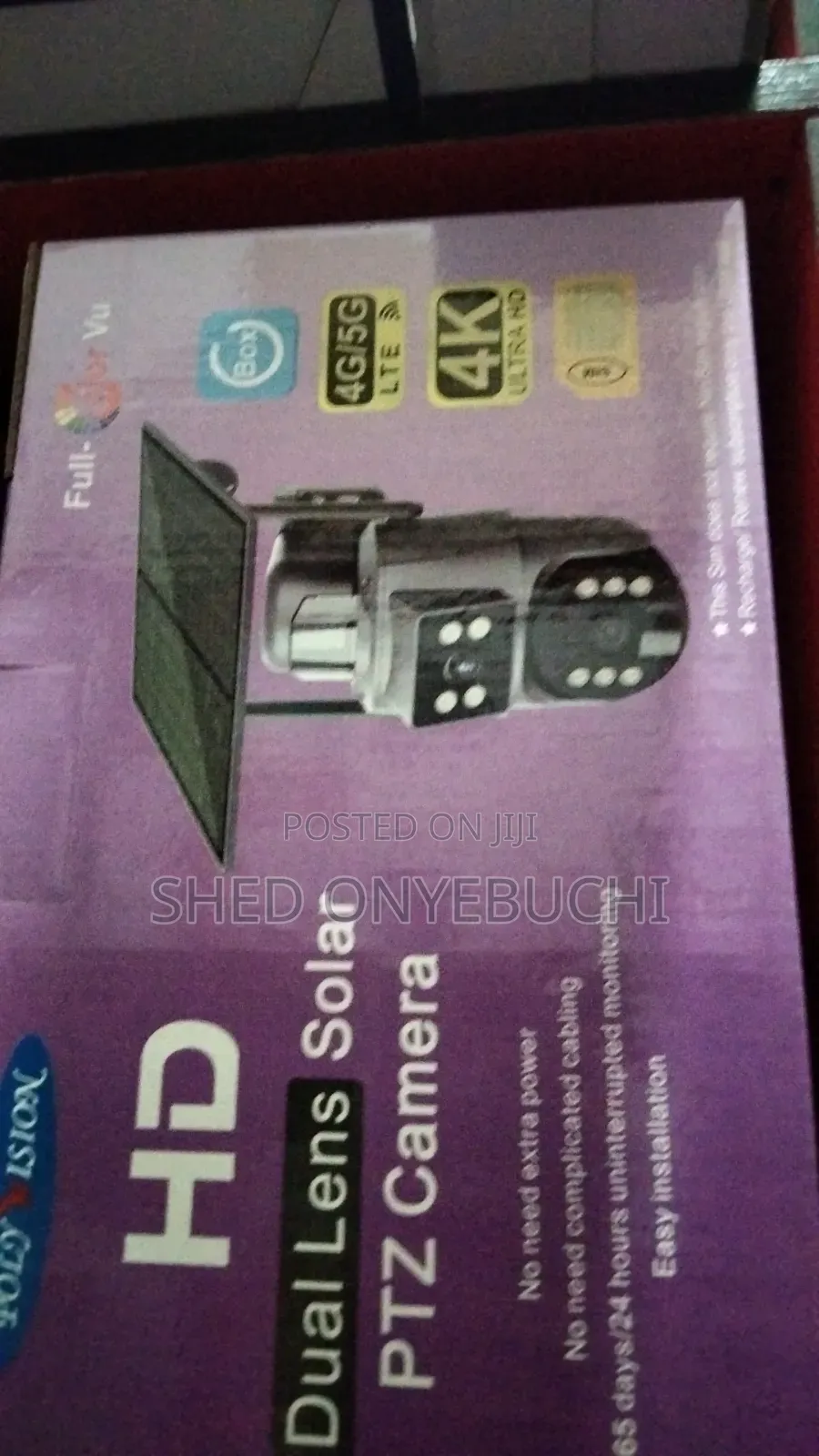 CCTV Solar Camera Complete 2lens Lens ptZ U Box App