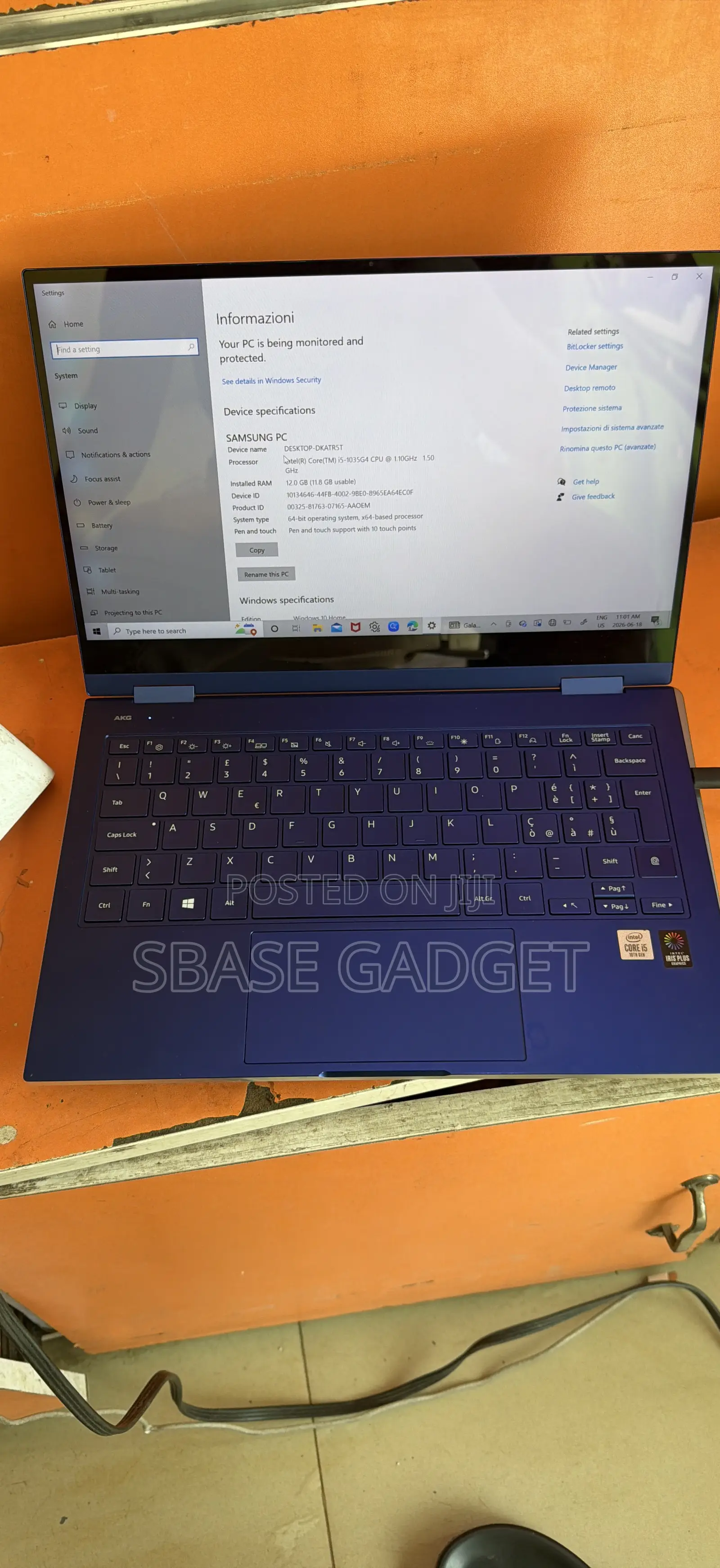 Laptop Samsung 16GB Intel Core i5 SSD 512GB