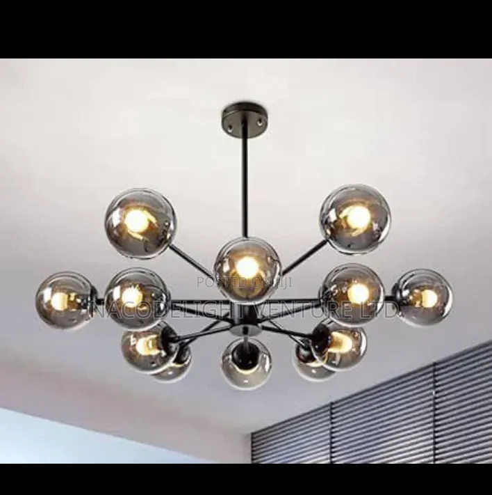 Modern Molecular Glass Bubble Chandelier
