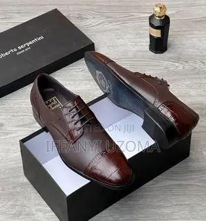 High Leather Men Wine Shoe