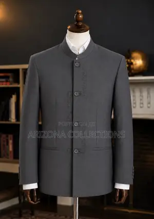 Suits Luxury Italian Bishop Collar Suit - Executive