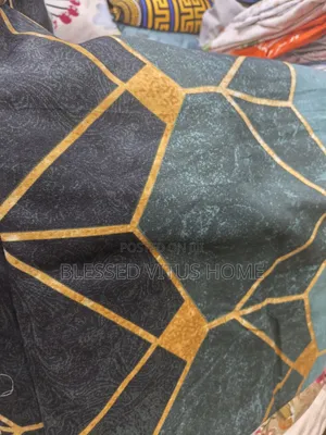 Premium Egyptian Curtain Black and Gold