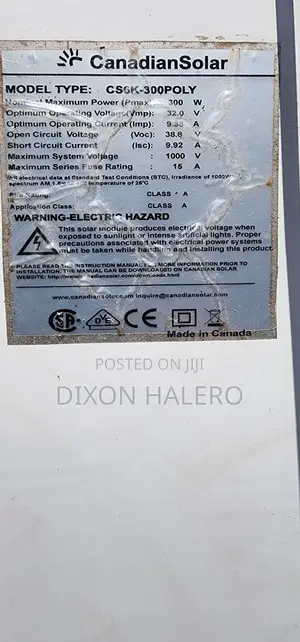 Canadian 300W Mono Solar Panel