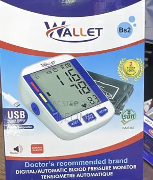 Wallet Digital Blood Pressure Monitor for Clinical Use and Home Use
