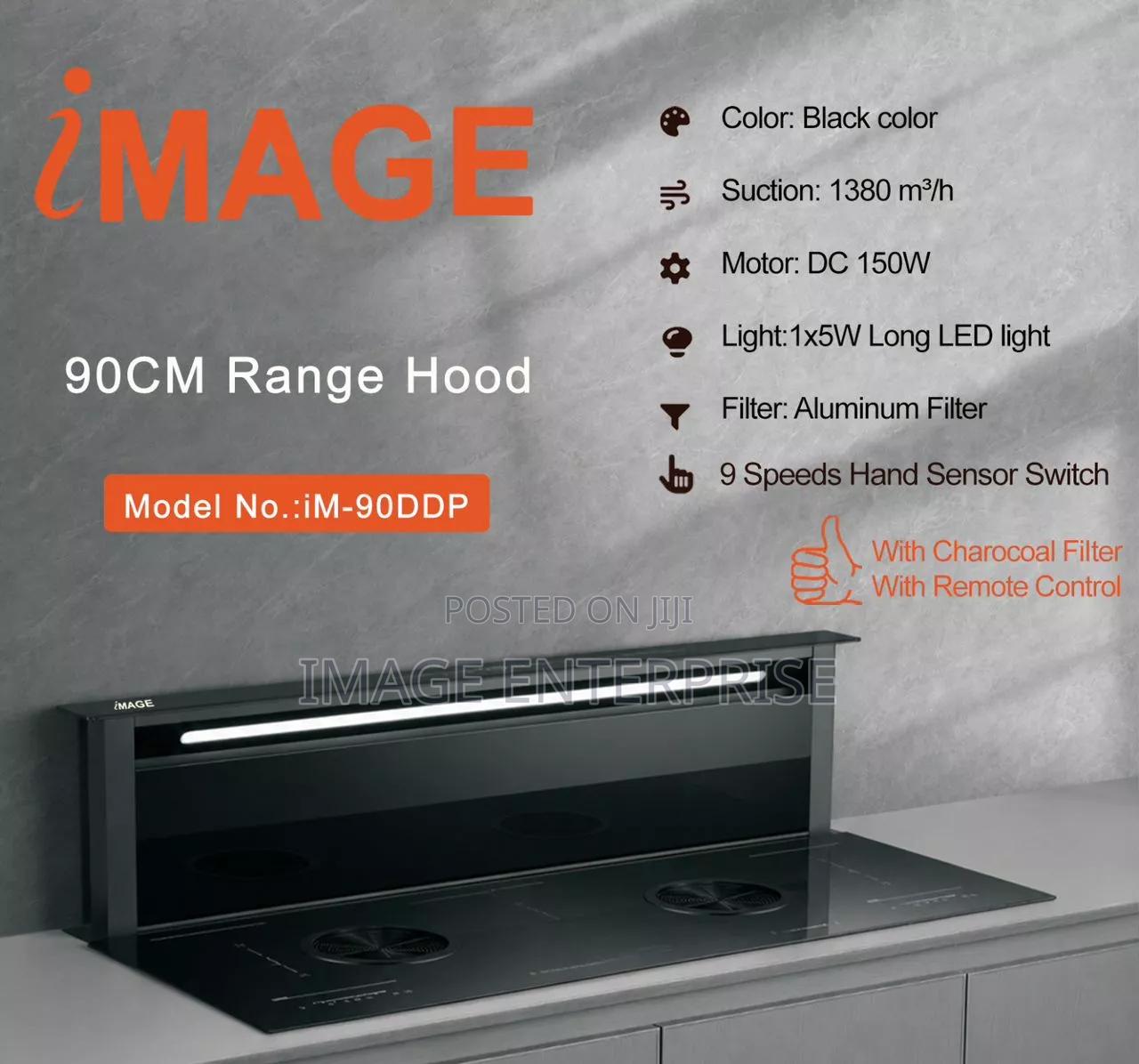 IMAGE 90cm Downdraft Range Hood | Heat Extractor