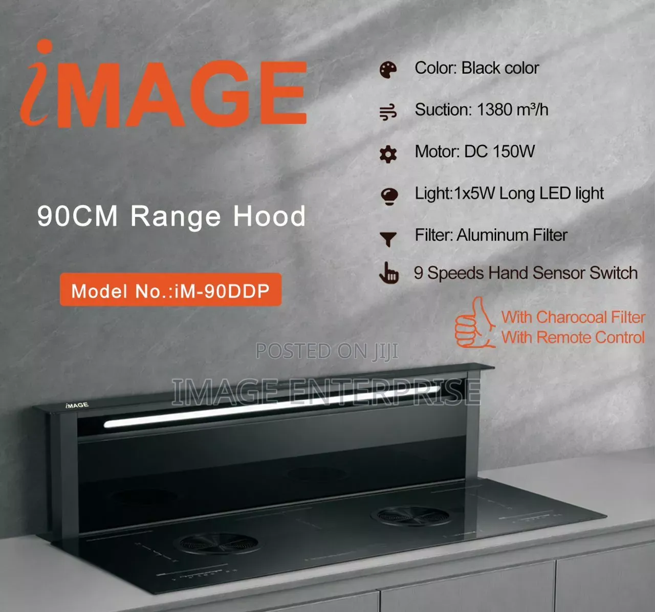 IMAGE 90cm Downdraft Range Hood | Heat Extractor