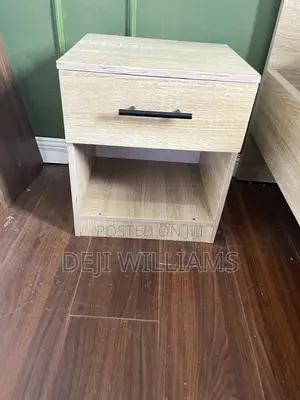 King Size Wooden Bed Frame Plus 2 Wooden Stools