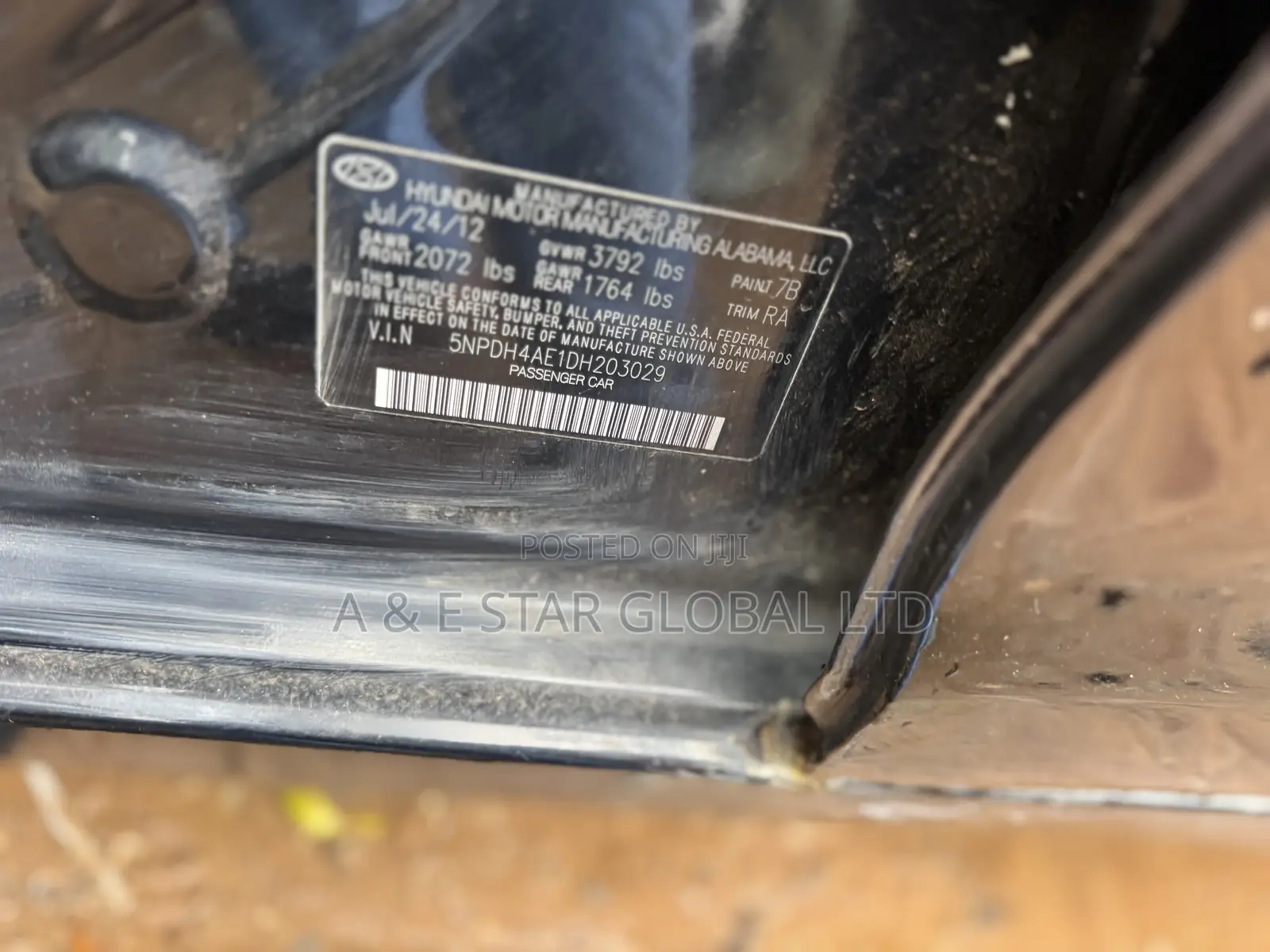 Hyundai Elantra 2013 Black
