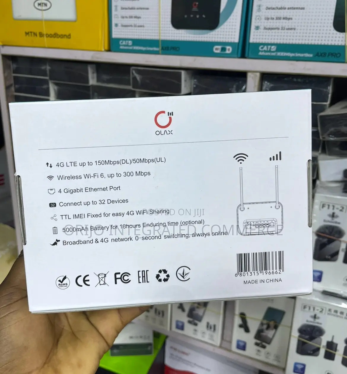 Olax Advanced 300Mbps Smartbox SIM ROUTER AX8 PRO WiFi 6