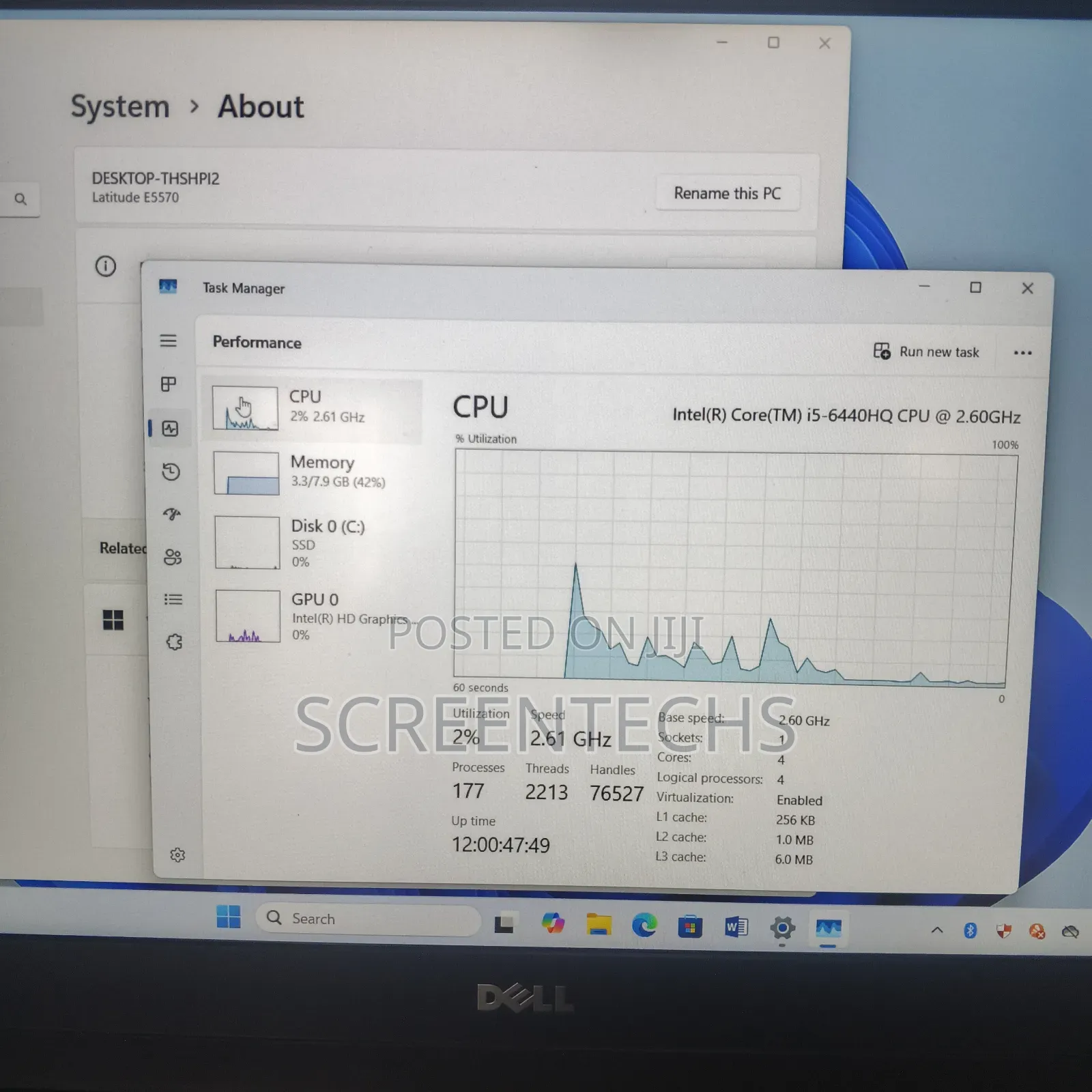 Laptop Dell Latitude E5570 8GB Intel Core i5 SSD 256GB