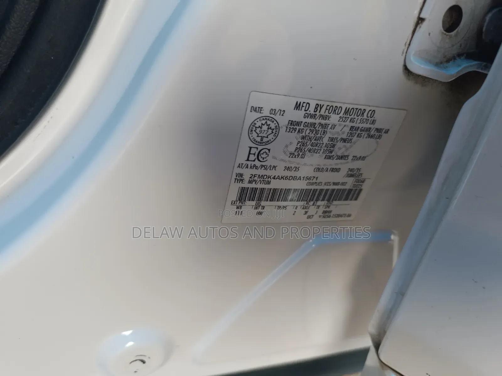 Ford Edge 2013 White