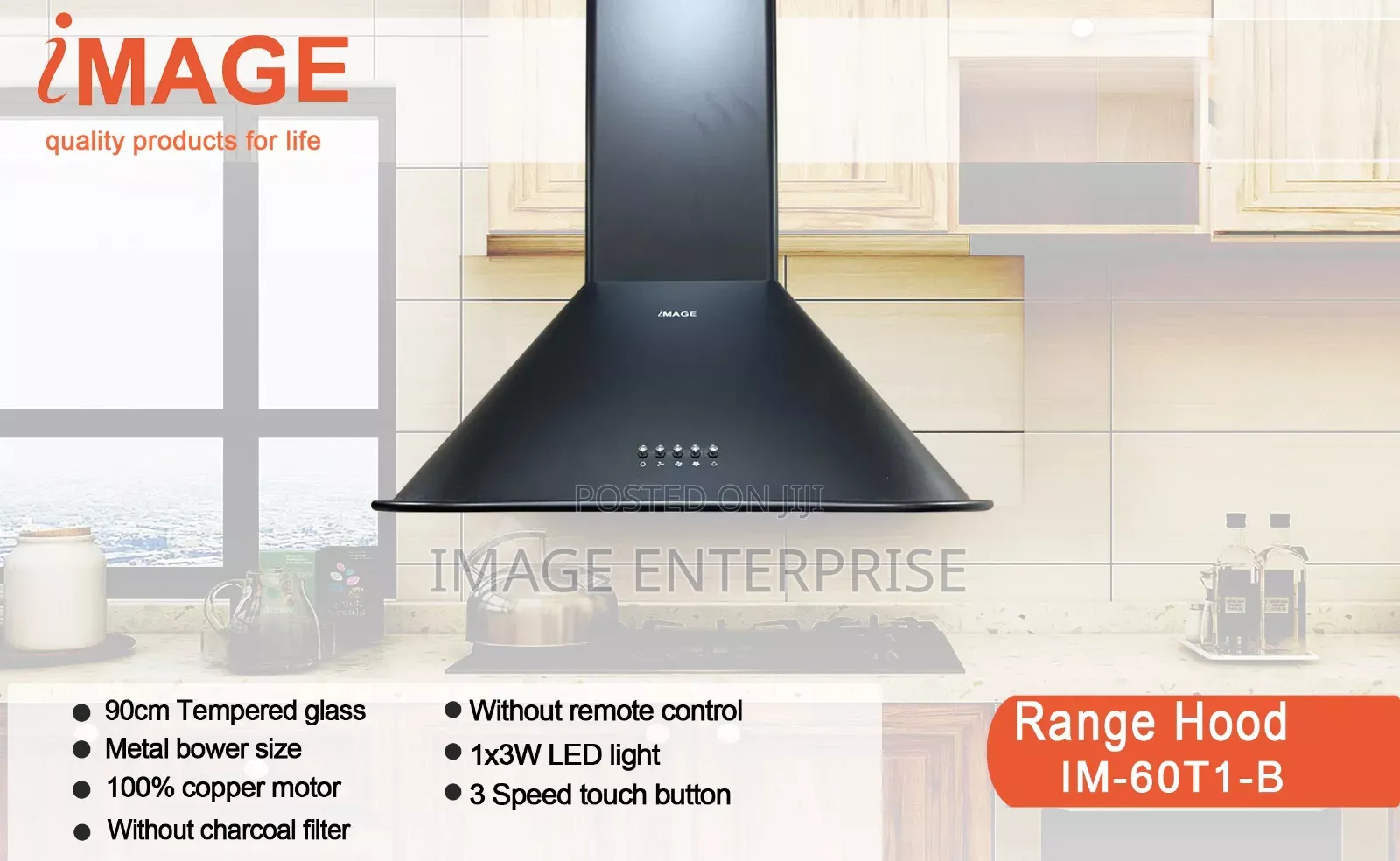 IMAGE 60cm Cooker Extractor | Heat Extractor | Chimney | Range Hood