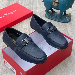 Blue and Black Italian Leather Shoe