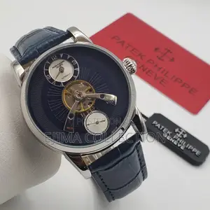 Patek Philippe Male Watch Leather Strap Automatic System