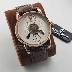 Patek Philippe Male Watch Leather Strap Automatic System