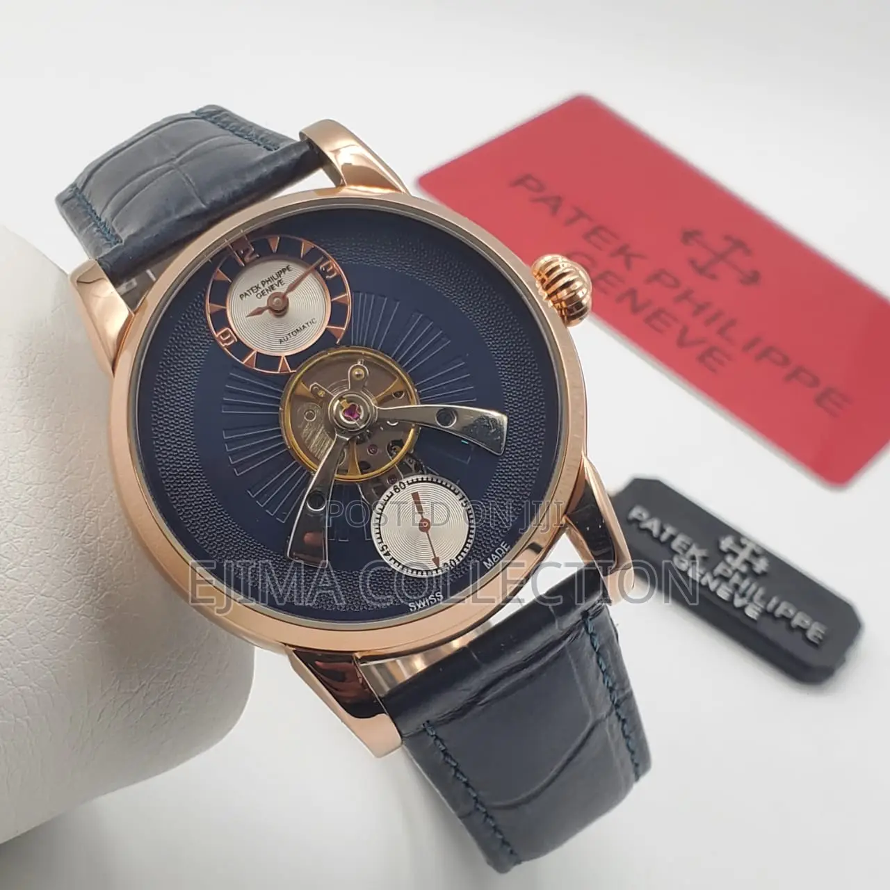 Patek Philippe Male Watch Leather Strap Automatic System