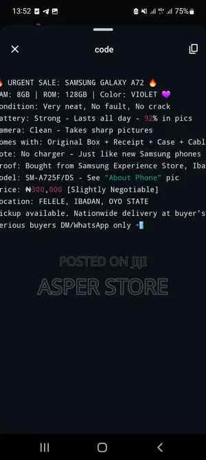 Samsung Galaxy A72 128 GB