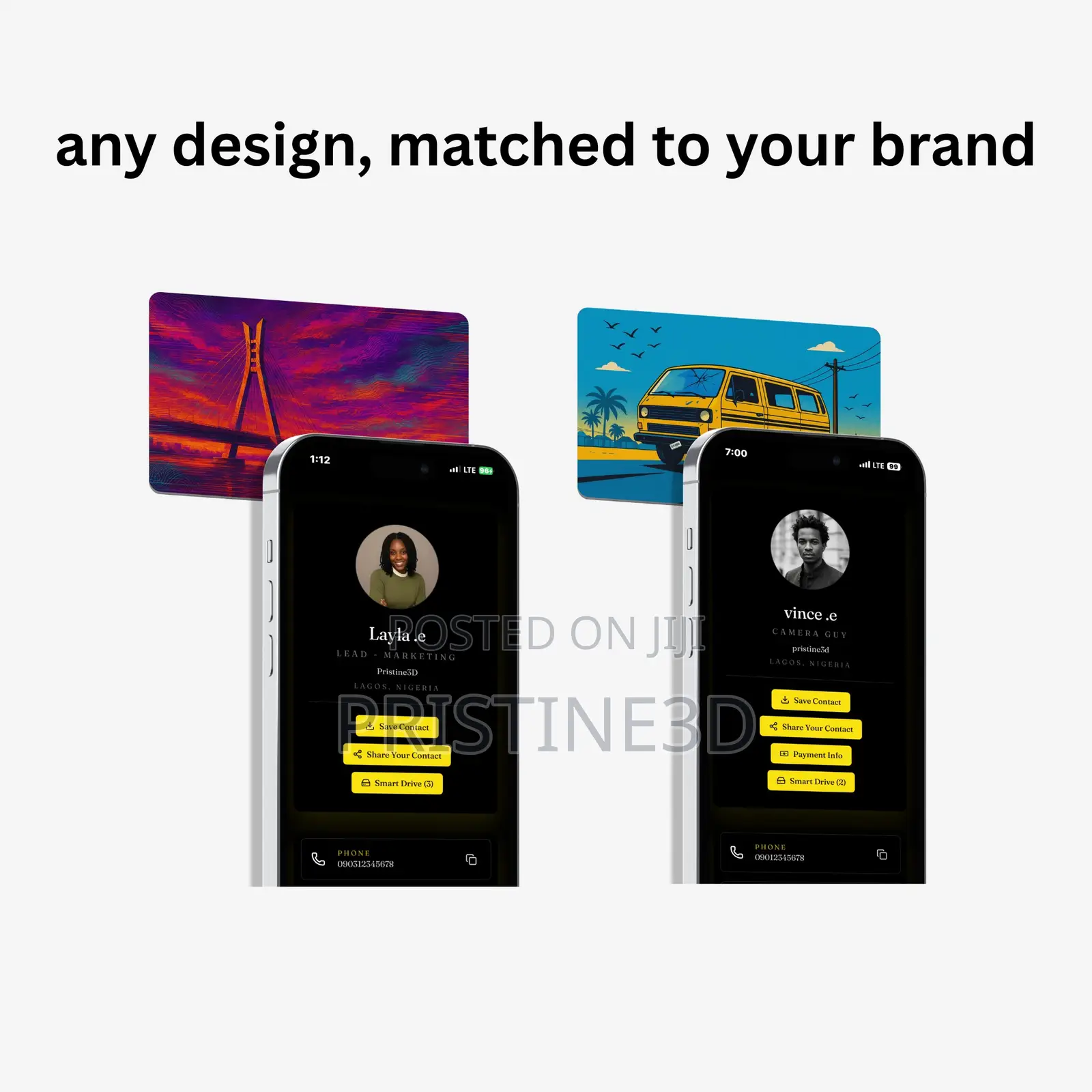 Custom NFC QR Code Business Card