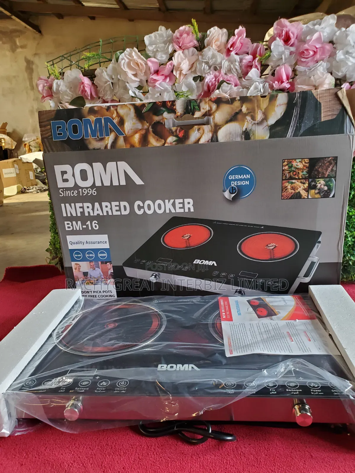 BOMA BM-16 5000W Double Burner Infrared Touch Control Electric Cooker