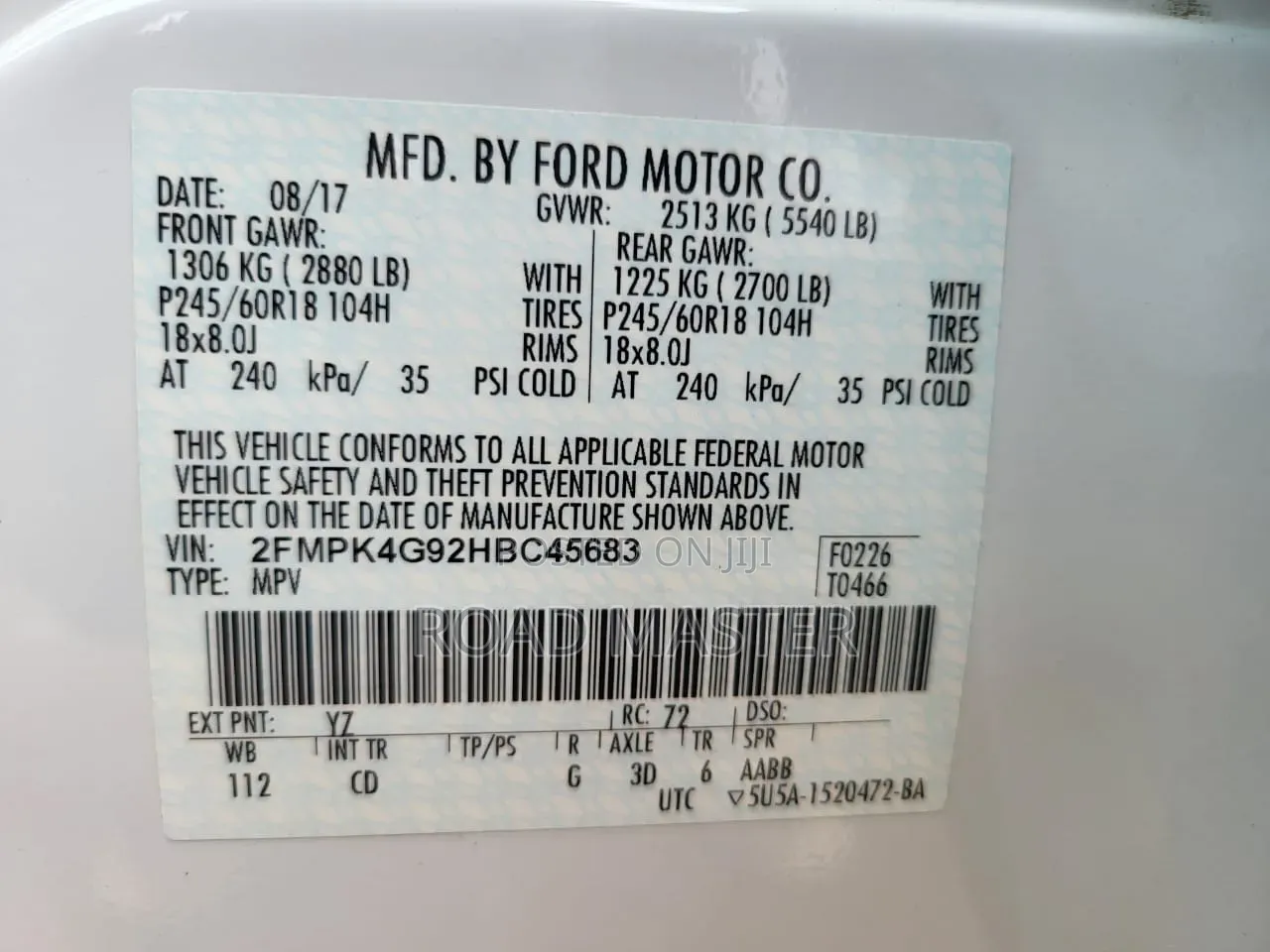 Ford Edge 2017 White
