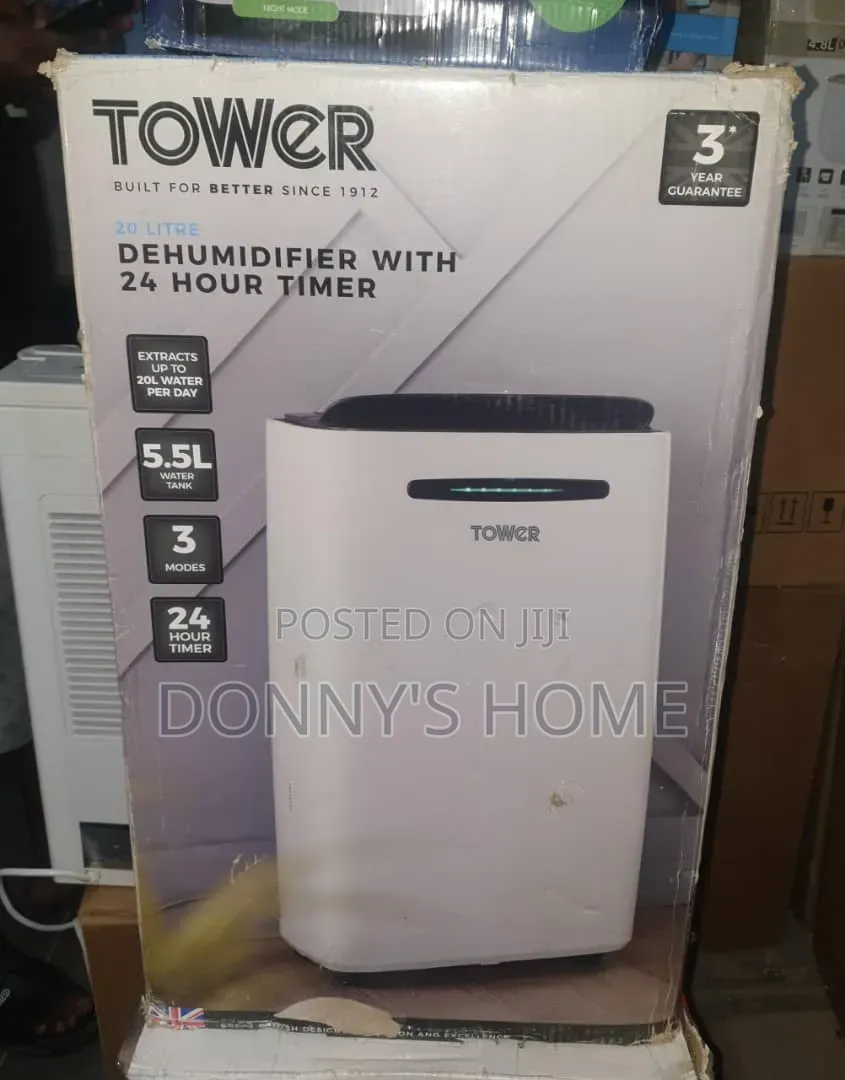 Tower 20L Dehumidifier With 24hr Timer