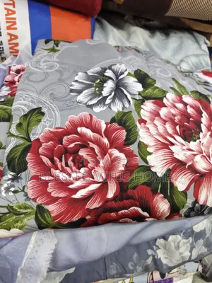 Premium Grey, Red, Green, Egyptian Bedspread Fabric