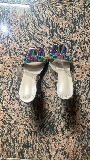 Rainbow Rhinestone Clear Block Heels