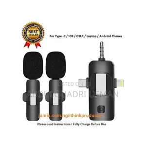 Body Mic Wireless 3 in 1 Microphone for iPhone, Android and Type C