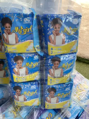 My Girl Sanitary Pads (8 Pads + 2 Panty LinersCotton Feel, Heavy Flow,