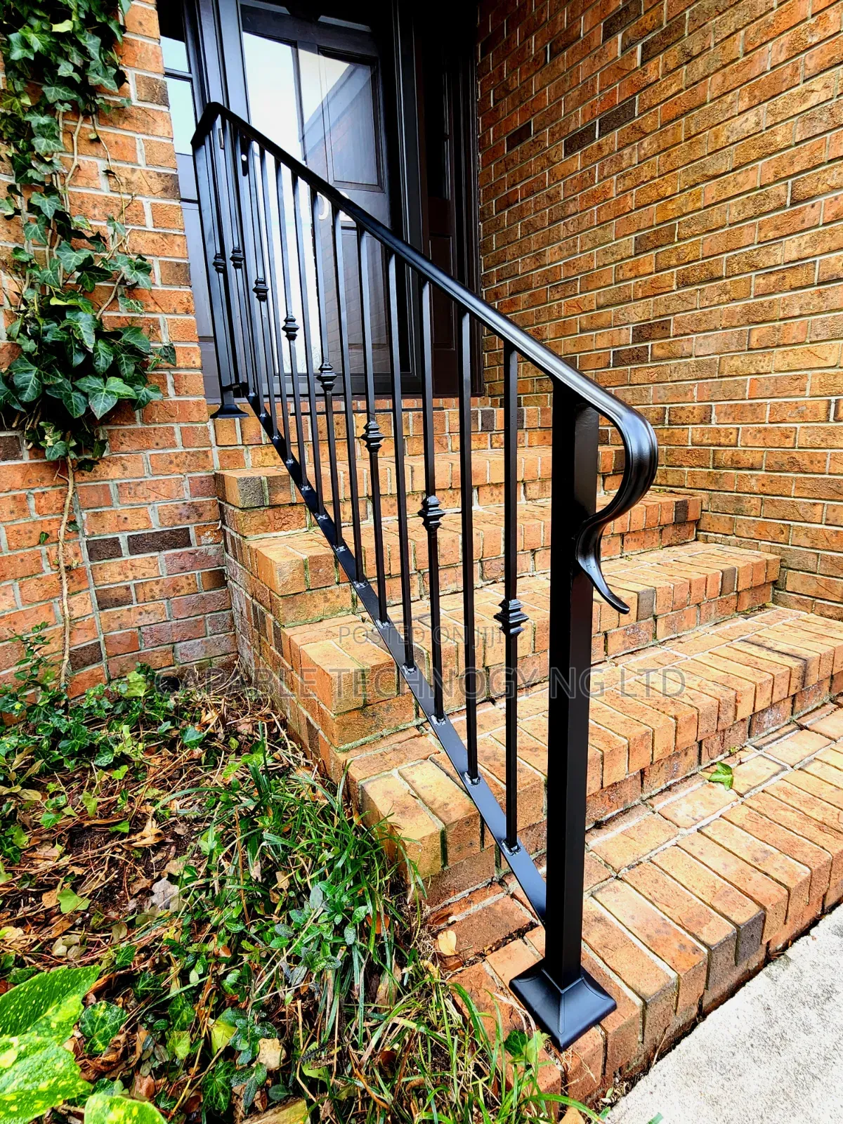 Single Wronght Iron Handrail Design