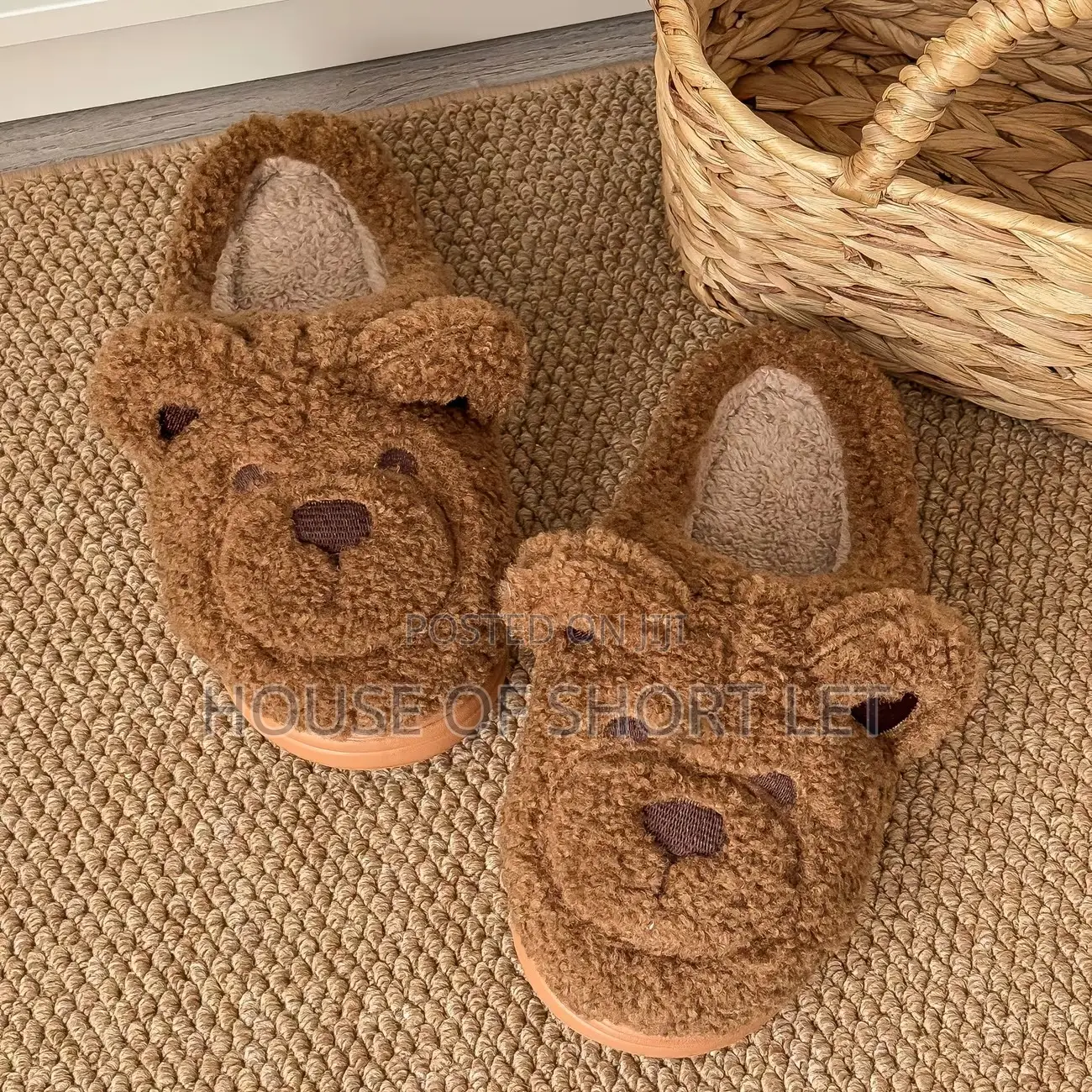 Fluffy Bear Slippers