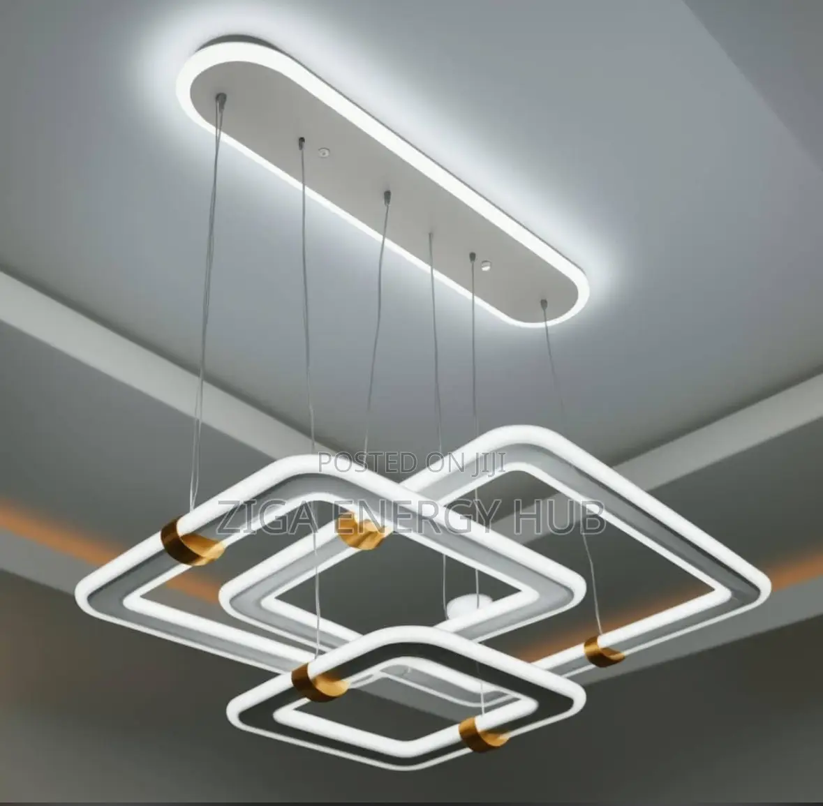 Led 3 Rings Chandelier Light