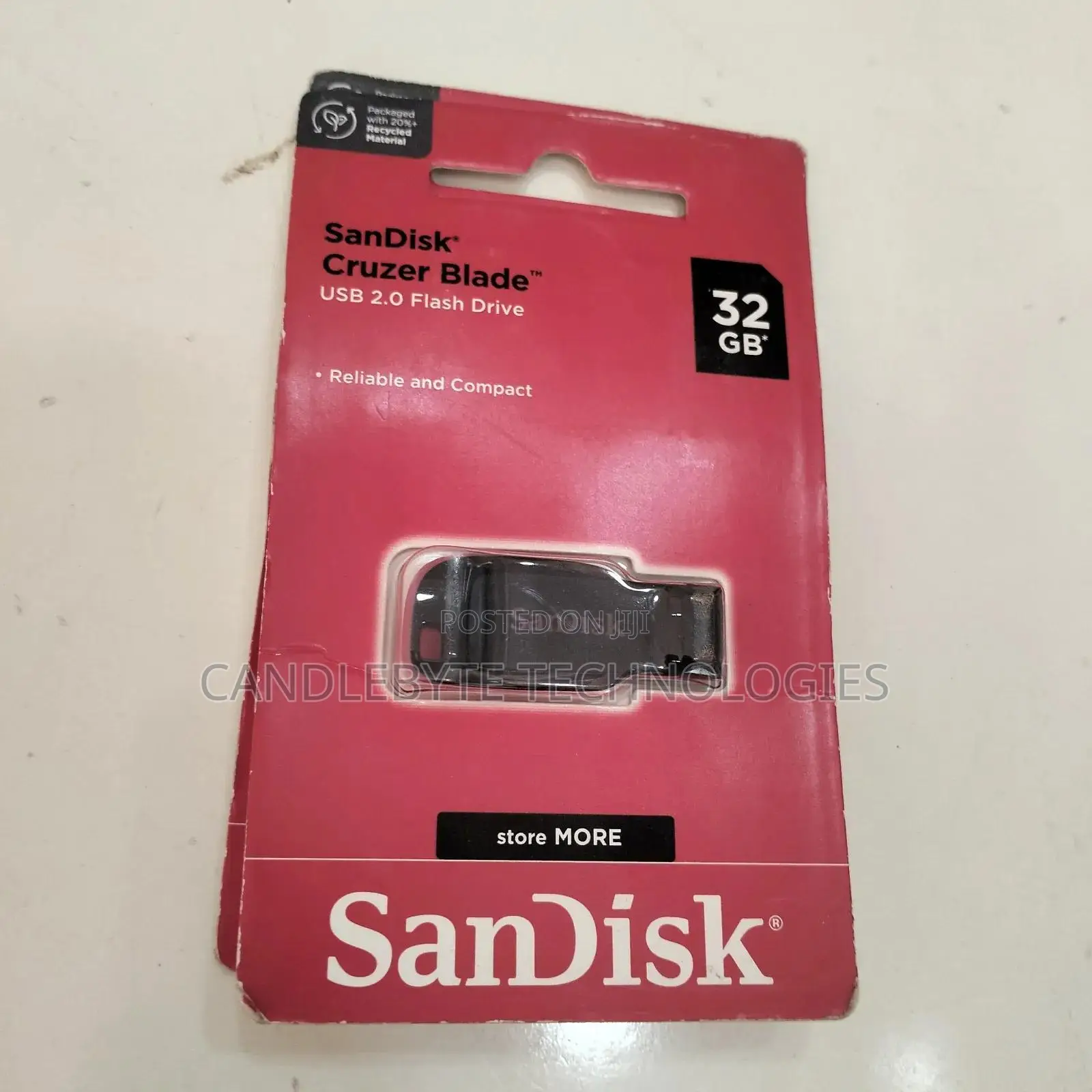 32gb Sandisk Cruzer Blade USB Flash Drive Built to Last