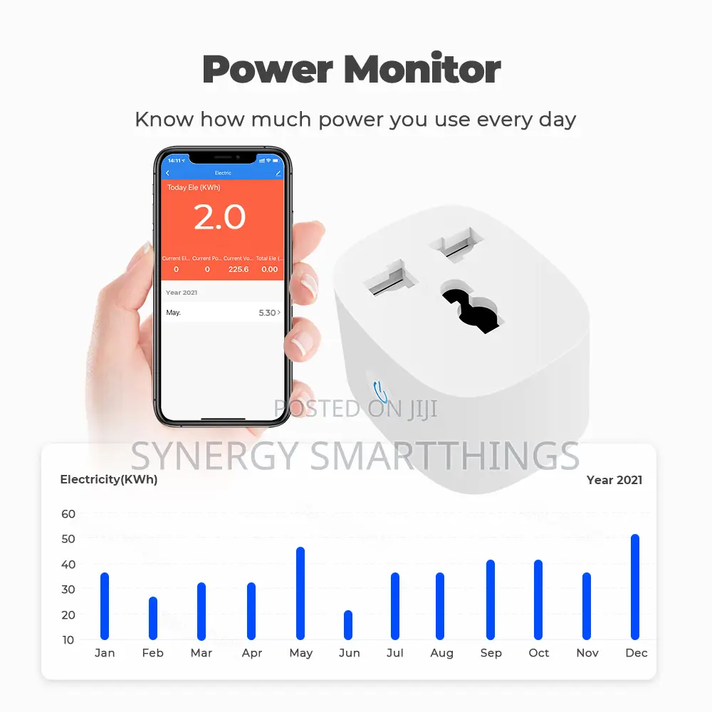 Tuya Smart 16amps Wi-Fi Plug Works With Alexa Google Voice Assistant