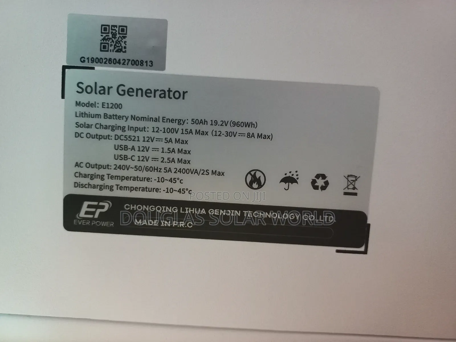 Ever Power 1200w All in One Solar Gen