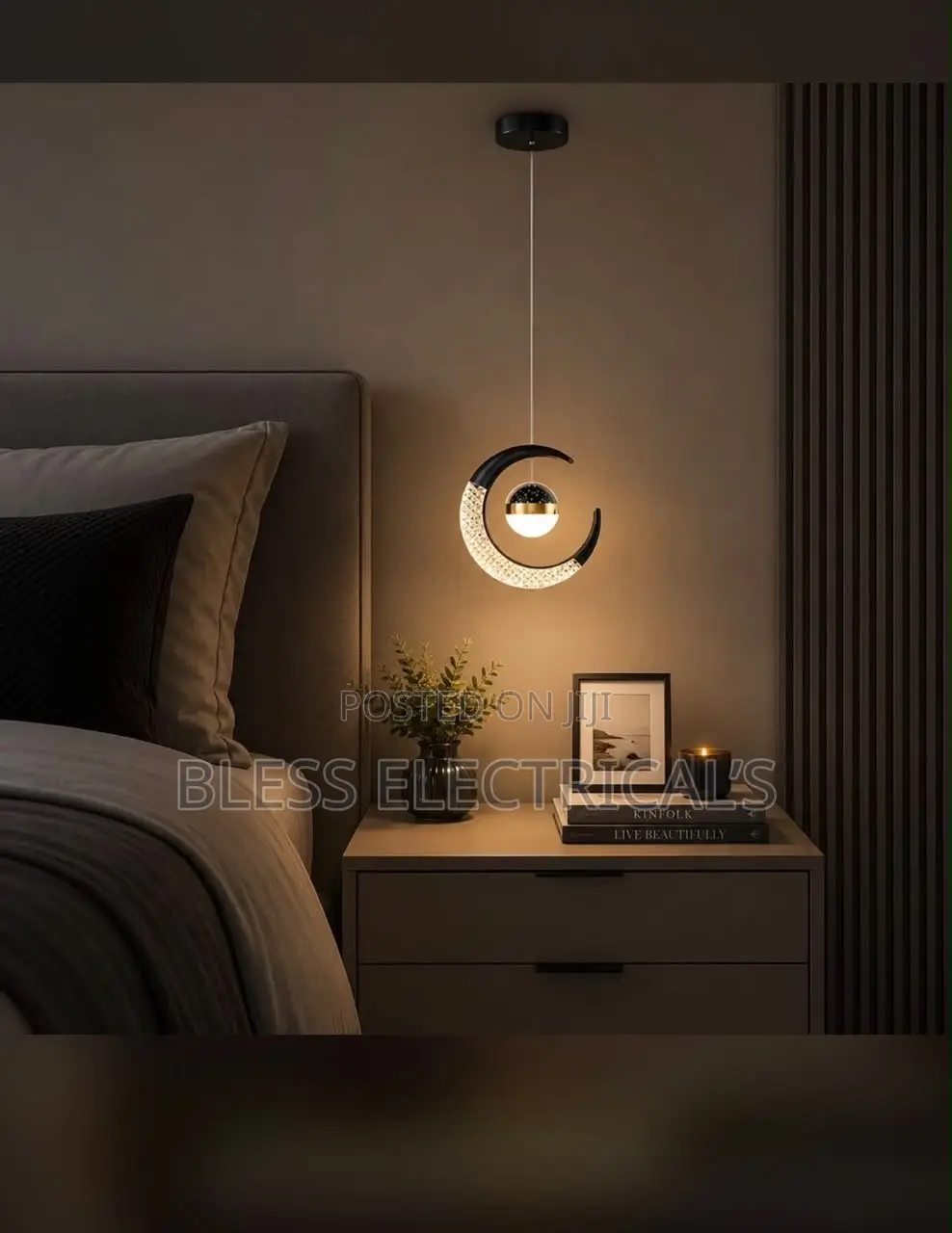 Crescent Moon Pendant Light