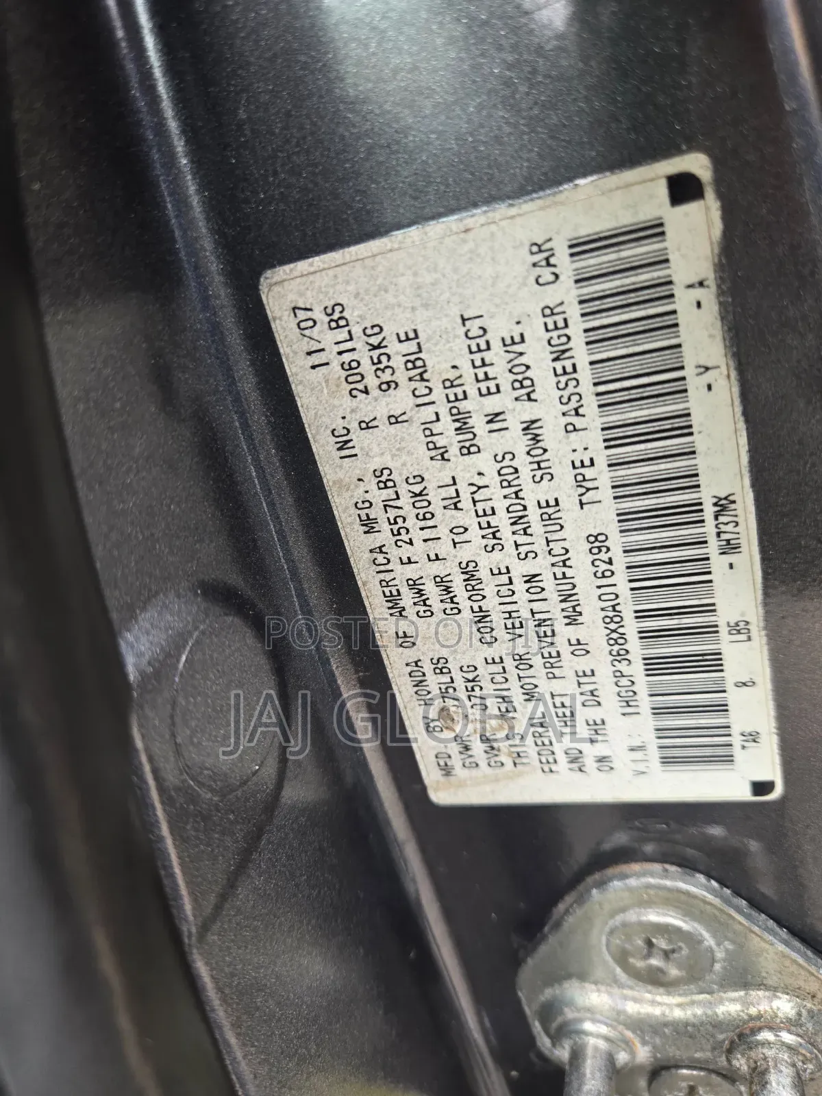 Honda Accord 2008 Gray