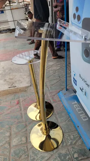 Premium Unbreakable Acrylic Gold Pulpit