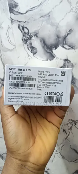 New Oppo Reno8 T 5G 256 GB Gold