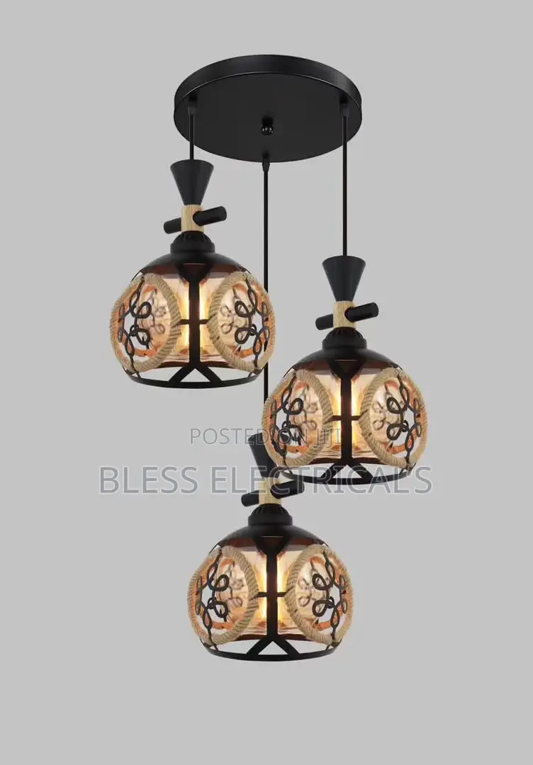 Rope/Boho Cluster Pendant Light