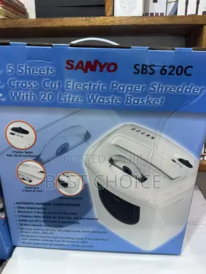 Sanyo SBS 620C 5 Sheets Strip Cut Electric Paper CD Shredder
