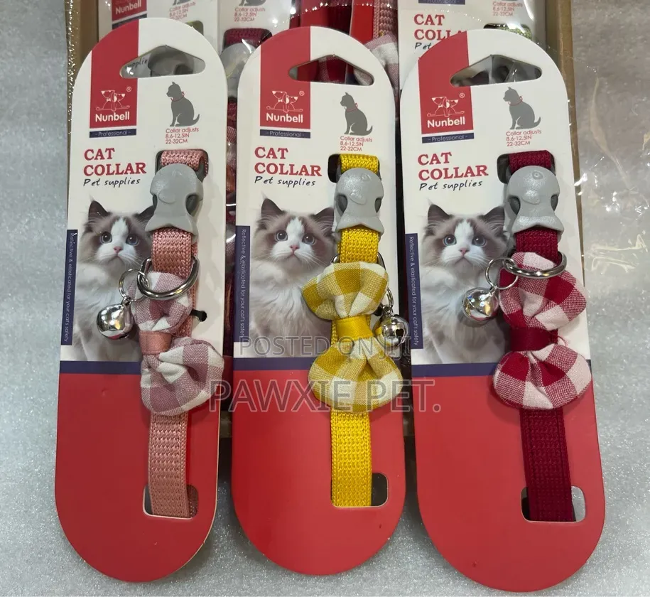 Nunbell Cat/Puppy Collar With Bell N Bowtie