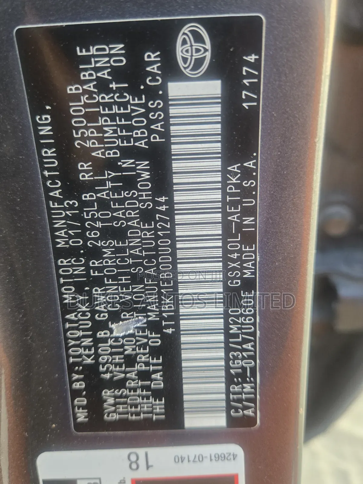 Toyota Avalon 2013 Gray