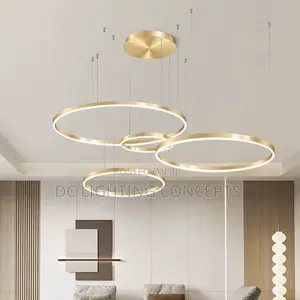 Modern Nordic Creative Artistic Simple 4 Rings Luxury Chandelier.