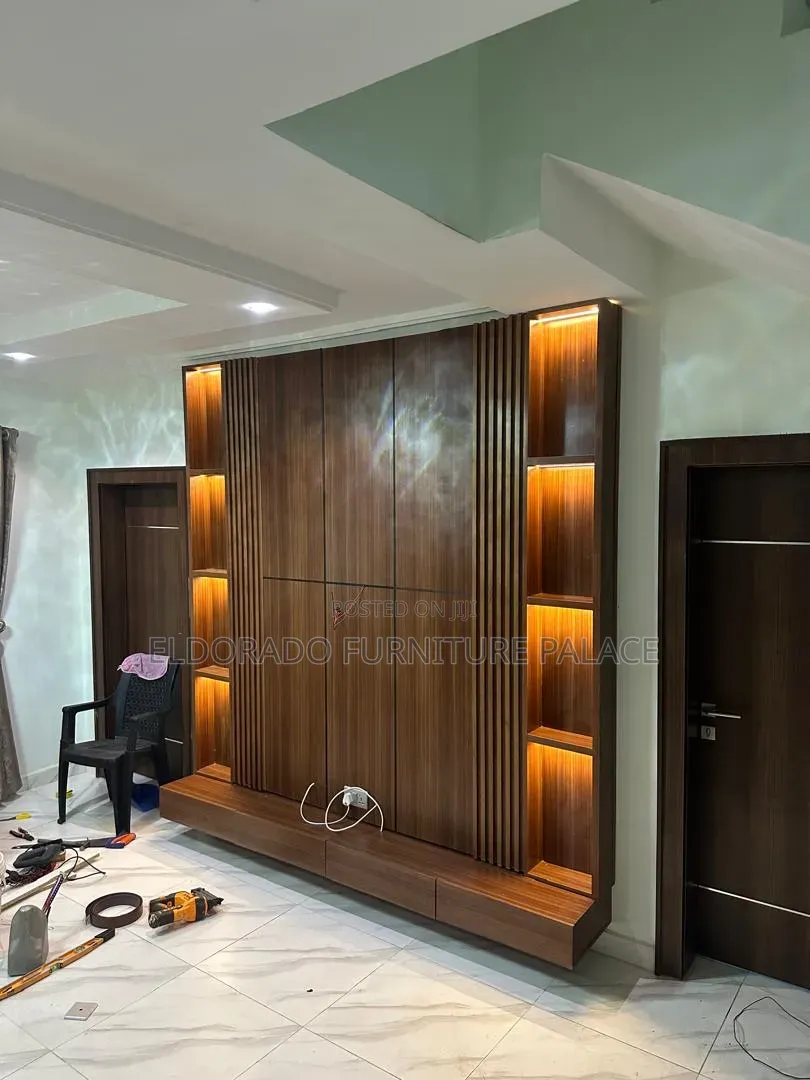 Quality Full Height TV Console With Light