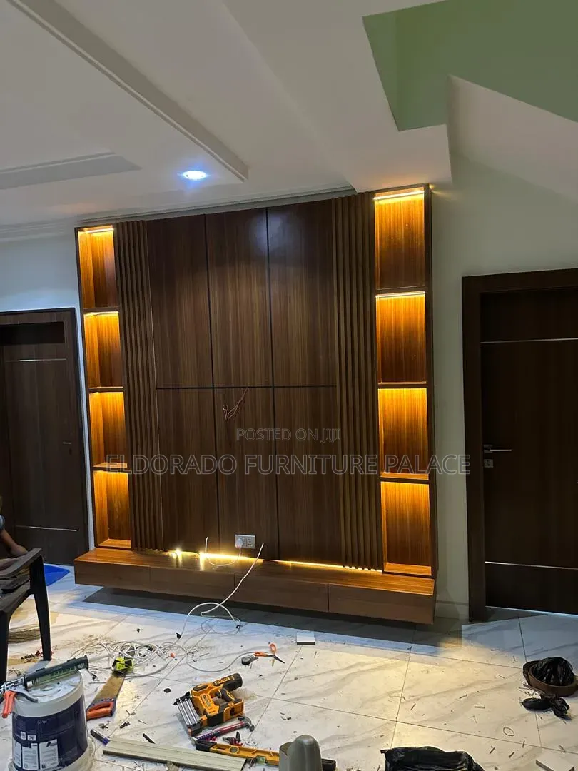 Quality Full Height TV Console With Light