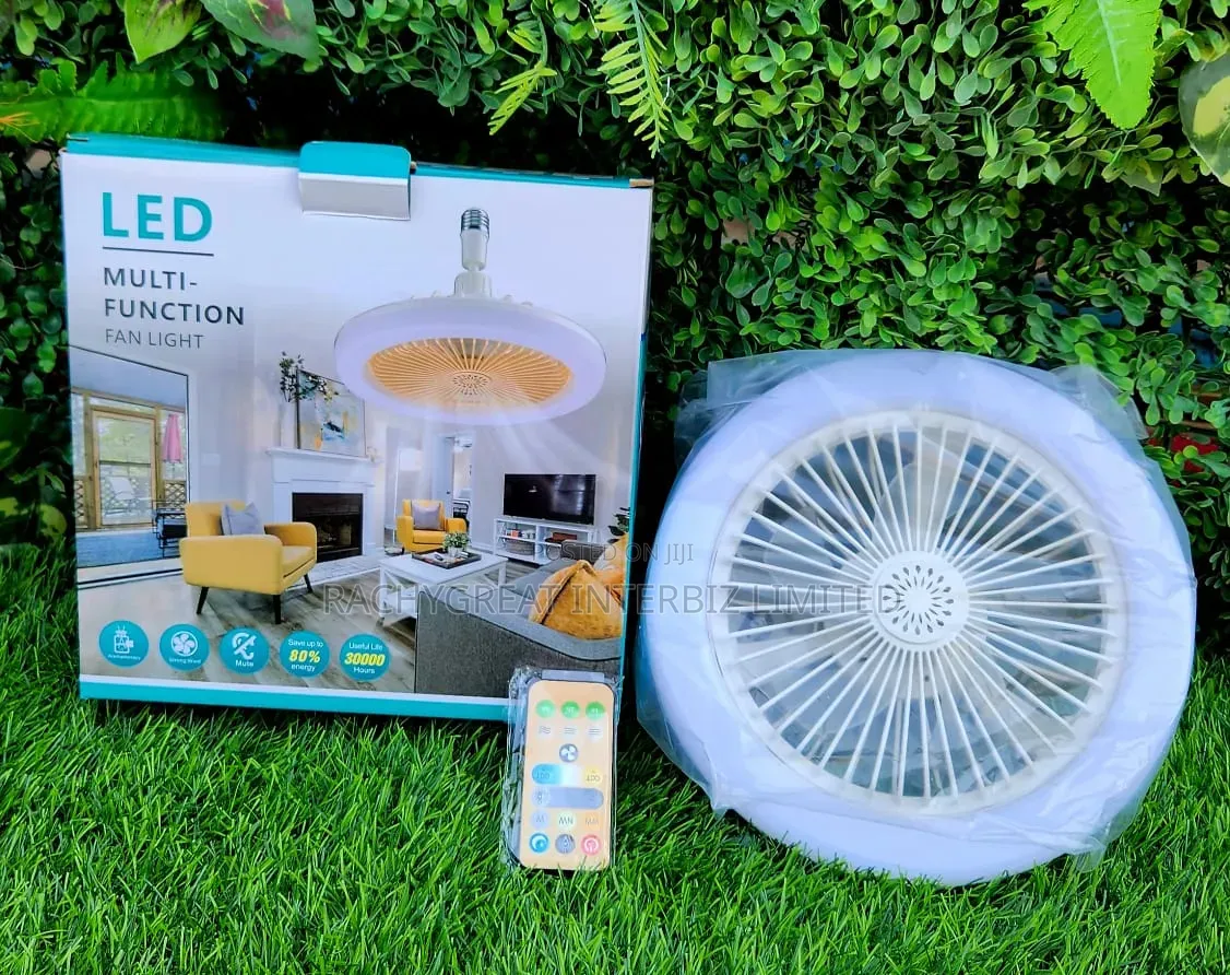LED Multifunction Ceiling Fan Light With E27 Base