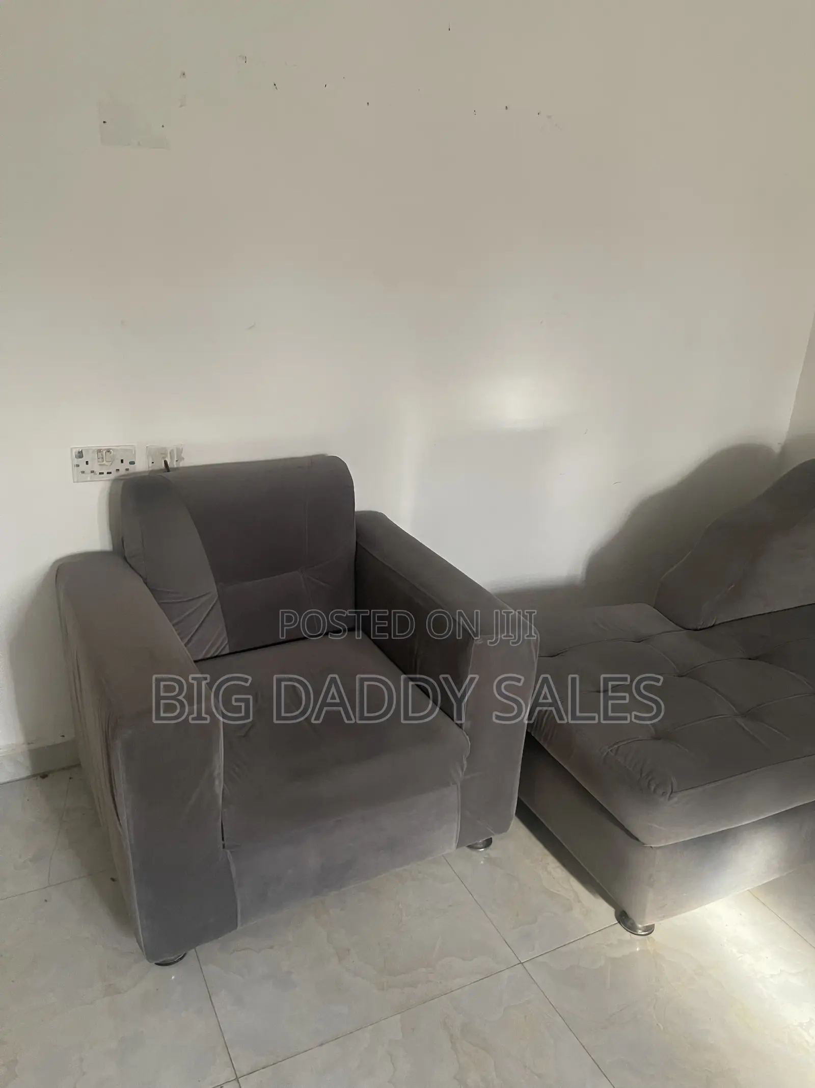 L-Shaped Couch Plus the Single Sofa
