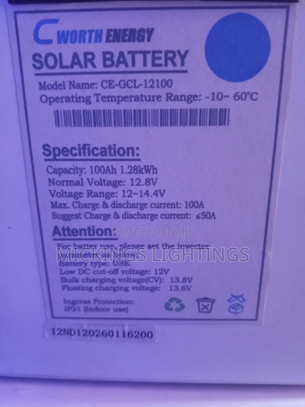 C-Worth Energy Solar Battery